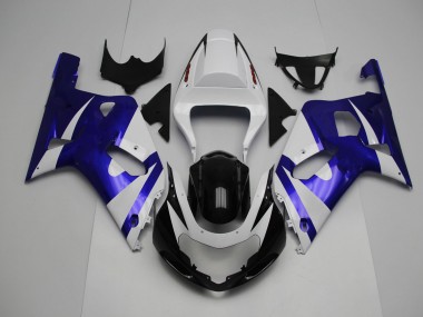 Weiß & Blau 01-03 GSXR 600-750 Motorrad Verkleidung