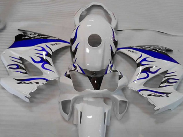 Weiß Blau Flamme 02-12 VFR800 Motorrad Verkleidung