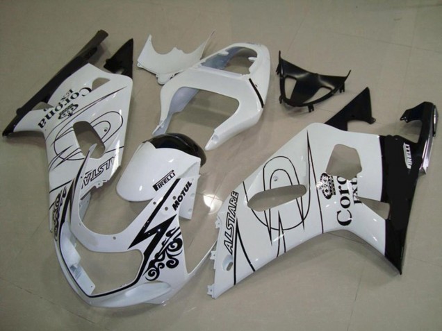 Weiß Corona 01-03 GSXR 600-750 Motorrad Verkleidung