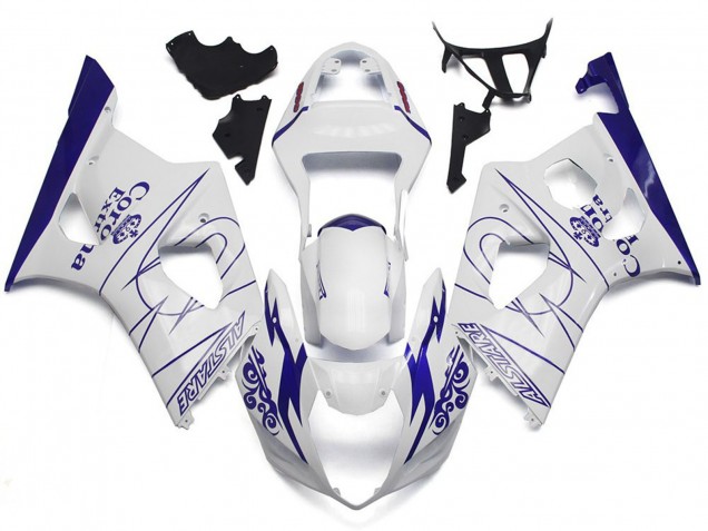 Weiß Corona Benutzerdefinierter Stil 03-04 GSXR 1000 Motorrad Verkleidung