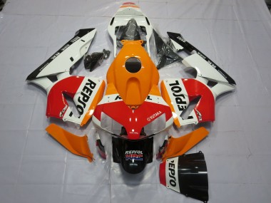 Weiß Orange Repsol 03-04 CBR600RR Motorrad Verkleidung