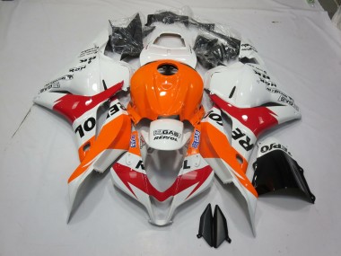 Weiß Orange Repsol 09-12 CBR600RR Motorrad Verkleidung