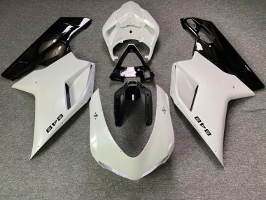Weiß Perlmutt & Schwarz 07-14 Ducati 848 1098 1198 Motorrad Verkleidung