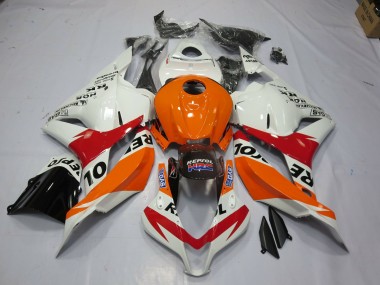 Weiß Repsol 09-12 CBR600RR Motorrad Verkleidung