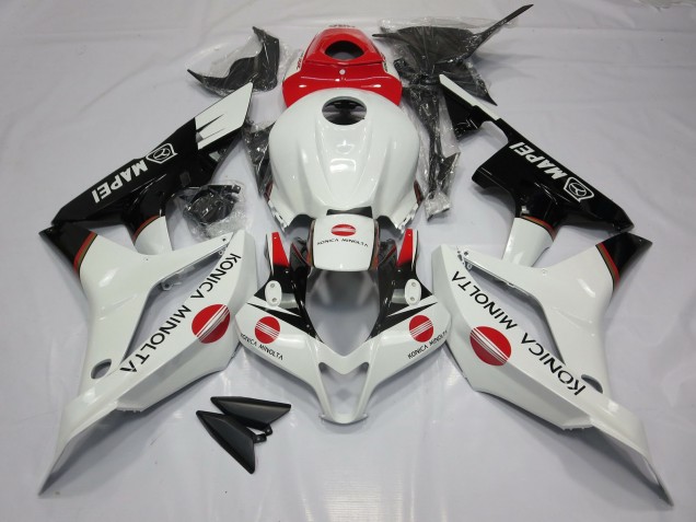 Weiß & Rot Konica Minolta 07-08 CBR600RR Motorrad Verkleidung