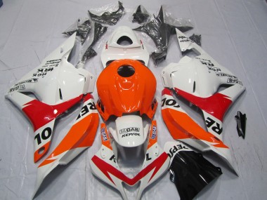 Weiß & Rot Repsol 09-12 CBR600RR Motorrad Verkleidung