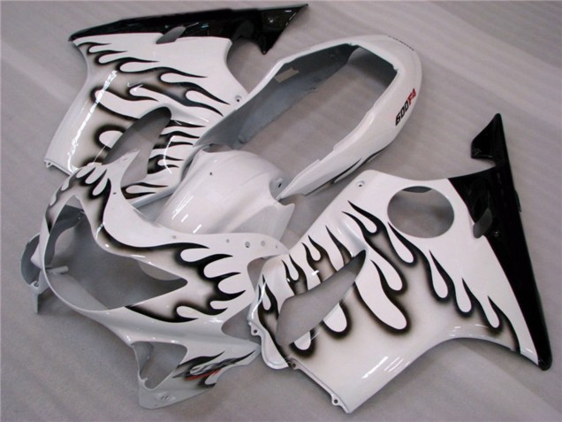 Weiß & Schwarz Flamme 99-00 CBR600 F4 Motorrad Verkleidung