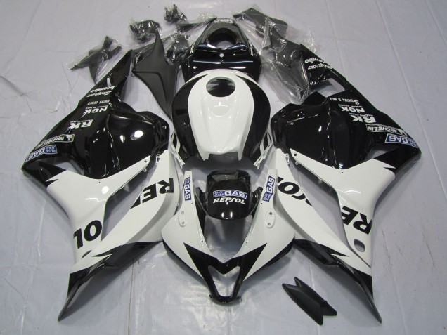 Weiß & Schwarz Repsol 09-12 CBR600RR Motorrad Verkleidung
