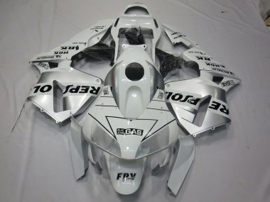 Weiß Silber Repsol 03-04 CBR600RR Motorrad Verkleidung