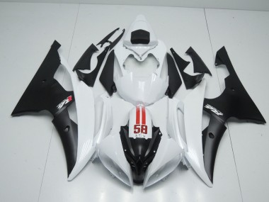58 Sic Weiß & Schwarz 08-16 R6 Motorrad Verkleidung