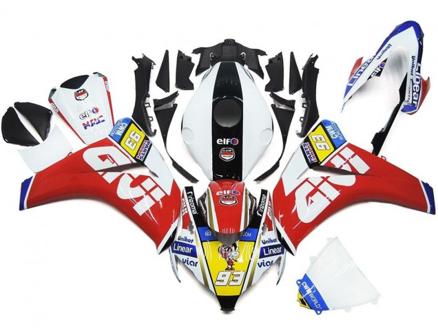 93 Nummer Weiß & Rot 08-11 CBR1000RR Motorrad Verkleidung