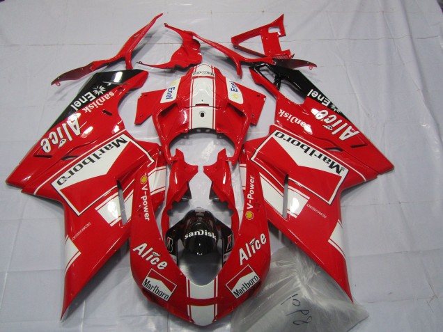 Alice & Marlboro 07-14 Ducati 848 1098 1198 Motorrad Verkleidung