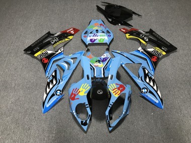 Alien Blau & Weiß 09-14 S1000RR Motorrad Verkleidung