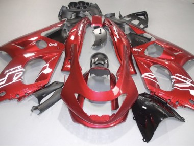 Aufkleber In Glänzendem Rot & Weiß 98-07 YZF600 Motorrad Verkleidung