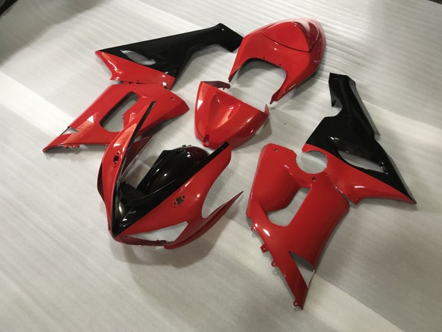 Benutzerdefiniert Rot & Schwarz 05-06 ZX6R Motorrad Verkleidung