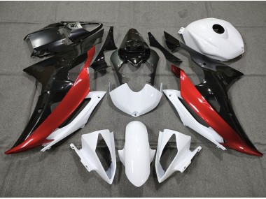 Benutzerdefiniert Rot Schwarz & Weiß 08-16 R6 Motorrad Verkleidung