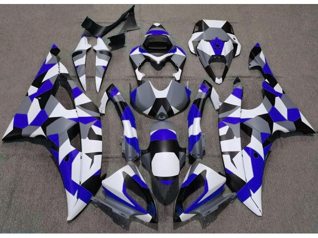 Blau Camo Uni 08-16 R6 Motorrad Verkleidung Blau Camo Uni 08-16 R6 Motorrad Verkleidung