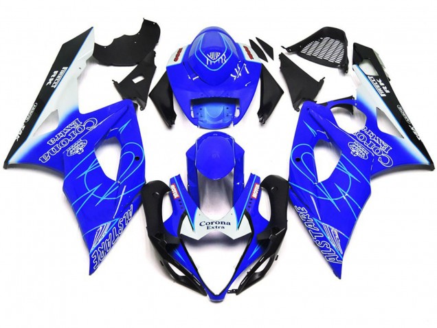 Blau & Weiß Corona Stil 05-06 GSXR 1000 Motorrad Verkleidung Blau & Weiß Corona Stil 05-06 GSXR 1000 Motorrad Verkleidung