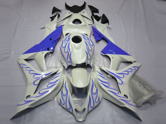 Blau Flame Auf Weiß 07-08 CBR600RR Motorrad Verkleidung