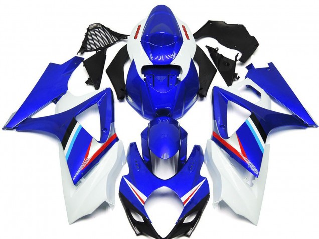 Blau & Glänzend Weiß 07-08 GSXR 1000 Motorrad Verkleidung
