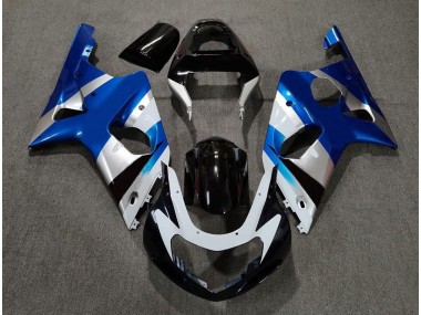 Blau Glänzend & Silber OEM 00-02 GSXR 1000 Motorrad Verkleidung