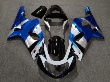 Blau Glänzend & Silber OEM 00-02 GSXR 1000 Motorrad Verkleidung