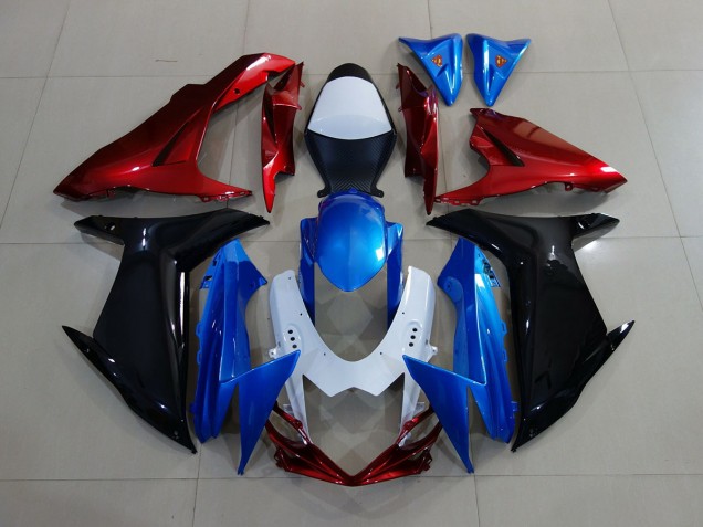 Blau / Rot & Weiß 11-24 GSXR 600-750 Motorrad Verkleidung Blau / Rot & Weiß 11-24 GSXR 600-750 Motorrad Verkleidung