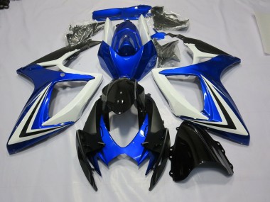 Blau Schwarz & Weiß 06-07 GSXR 600-750 Motorrad Verkleidung