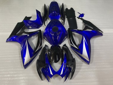 Blau Schwarz & Weiß Spezial 06-07 GSXR 600-750 Motorrad Verkleidung