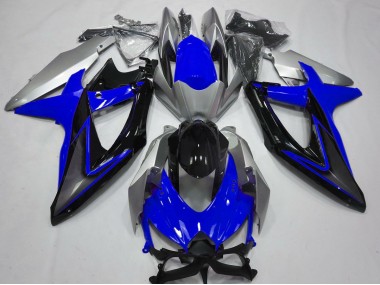 Blau & Silber 08-10 GSXR 600-750 Motorrad Verkleidung