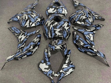 Blau & Silber Camo 09-12 CBR600RR Motorrad Verkleidung