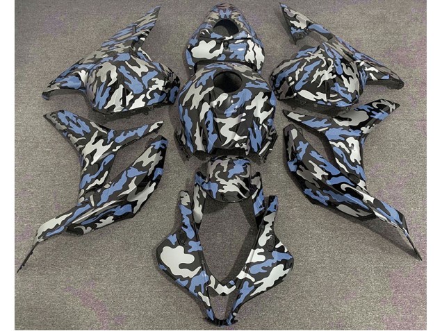 Blau & Silber Camo 09-12 CBR600RR Motorrad Verkleidung Blau & Silber Camo 09-12 CBR600RR Motorrad Verkleidung