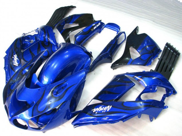 Blaue Flamme 06-11 ZX14R Motorrad Verkleidung Blaue Flamme 06-11 ZX14R Motorrad Verkleidung