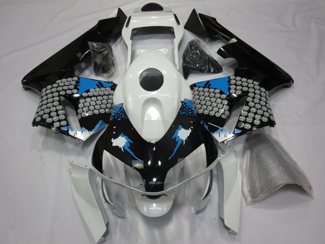 Blaue Weiße & Schwarze Spritzer 03-04 CBR600RR Motorrad Verkleidung Blaue Weiße & Schwarze Spritzer 03-04 CBR600RR Motorrad Verkleidung