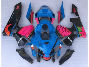 Blauer Hai & Rosa 05-06 CBR600RR Motorrad Verkleidung