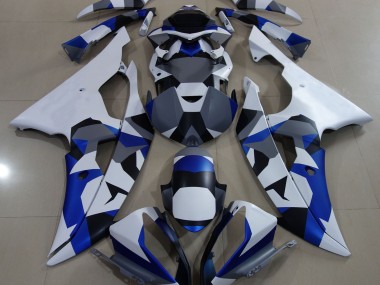 Blauer Schnee Camo 08-16 R6 Motorrad Verkleidung