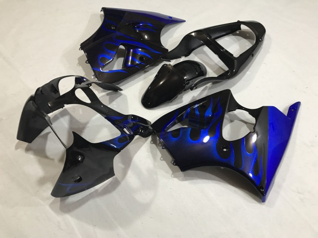Blaues Flame-Kit 00-02 ZX6R Motorrad Verkleidung Blaues Flame-Kit 00-02 ZX6R Motorrad Verkleidung