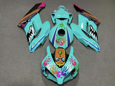 Blaugrüner Hai 04-05 CBR1000RR Motorrad Verkleidung