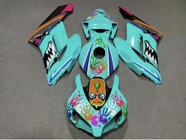 Blaugrüner Hai 04-05 CBR1000RR Motorrad Verkleidung