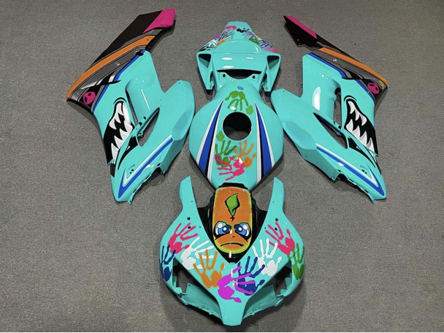 Blaugrüner Hai 04-05 CBR1000RR Motorrad Verkleidung Blaugrüner Hai 04-05 CBR1000RR Motorrad Verkleidung