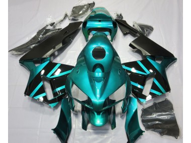Blaugrünes & Glänzendes Schwarzes Design 05-06 CBR600RR Motorrad Verkleidung