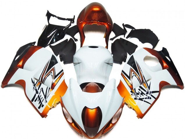 Bronze & Weiß 97-07 GSXR 1300 Motorrad Verkleidung
