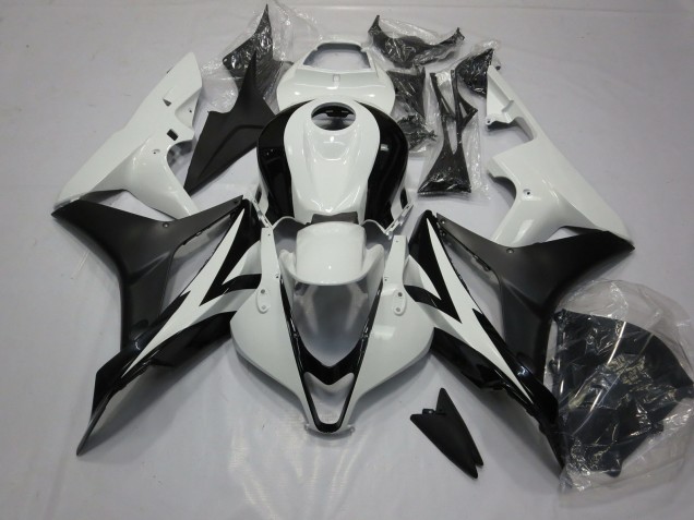Clean Schwarz & Weiß 07-08 CBR600RR Motorrad Verkleidung
