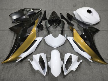 Custom Gold Schwarz & Weiß 08-16 R6 Motorrad Verkleidung