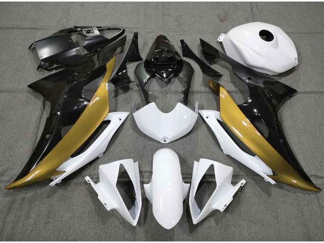 Custom Gold Schwarz & Weiß 08-16 R6 Motorrad Verkleidung