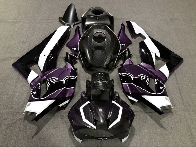 Custom Lila Carbonfaser Bull 13-23 CBR600RR Motorrad Verkleidung