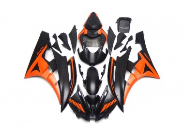 Custom Matt Schwarz & Orange 06-07 R6 Motorrad Verkleidung