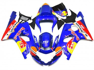 Custom Red Bull Stil OEM Stil-Kit 00-02 GSXR 1000 Motorrad Verkleidung