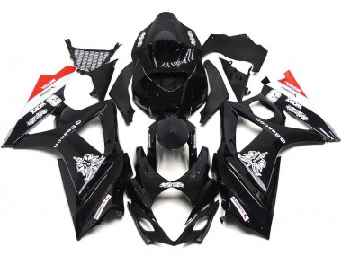 Custom Schwarz Mit Einem Hauch Von Weiß & Rot 07-08 GSXR 1000 Motorrad Verkleidung