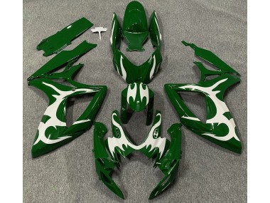 Dunkelgrün & Weiß 06-07 GSXR 600-750 Motorrad Verkleidung